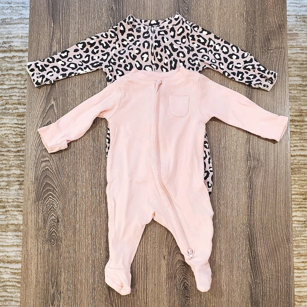 Baby Girl Footies (Set of 2)